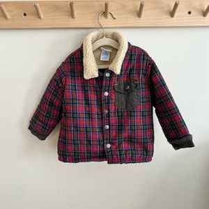 Plaid and Sherpa Jacket